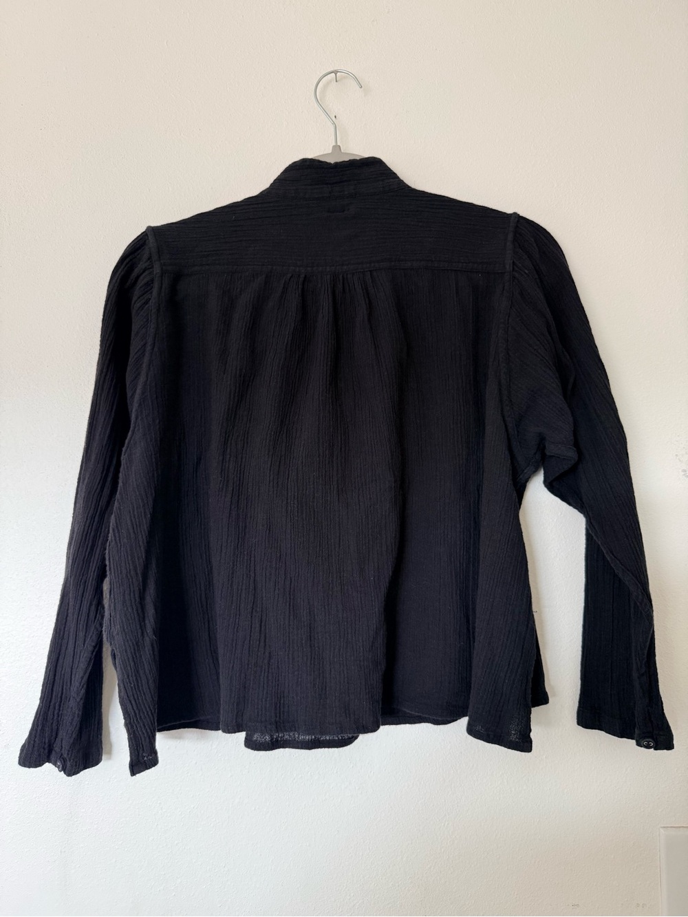 Black Susie Kondi Cotton Blouse - Picture 2 of 4